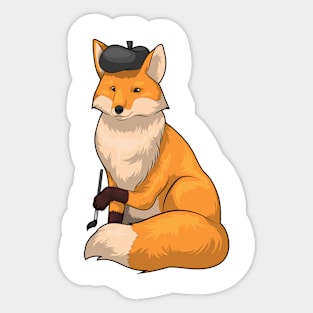 Fox Painter Paint brush Painting Sticker